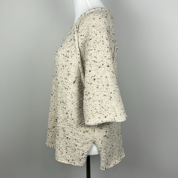 Free People Wool Blend Marsala Tweed Sweater Sz S Nub Oversized Pullover Texture - Picture 5 of 15